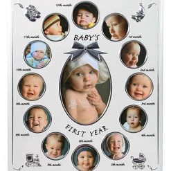 Giftworks Silver Baby’s First Year Frame From Celebrations FRAMES
