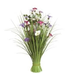 Straits Grass Floral Bundle Pink And Purple Morning Glory 70cm