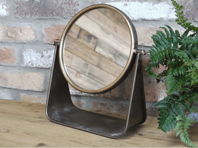 Giftworks Gold Cheval Swivel Table Mirror MIRRORS 2 Giftworks Gold Cheval Swivel Table Mirror MIRRORS