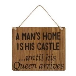 Richard Lang A Man’s Home Plaque GENERAL GIFTS