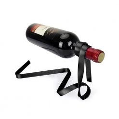 Mikamax GENERAL GIFTS MAGIC WINE HOLDER RIBBON BLACK