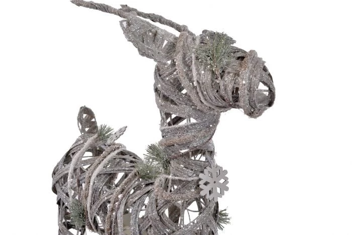Itemint REINDEER LED RATTAN 40X15X60 20L. SILVER CHRISTMAS SHOP 4 Itemint REINDEER LED RATTAN 40X15X60 20L. SILVER CHRISTMAS SHOP