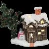 WGP MGO Wood Effect Snowing House With Snowman And LED Christmas Tree. CLICK AND COLLECT ONLY AVAILABLE FOR THIS ITEM.