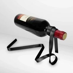 Mikamax GENERAL GIFTS MAGIC WINE HOLDER RIBBON BLACK
