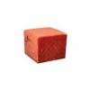 Kirkwood Group CUBIC STOOL WITH QUILTED VELVET - CORAL - 41X41X41CM GENERAL GIFTS