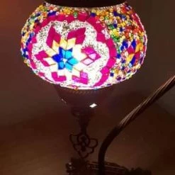 Giftworks Multi Colour Star Swan Neck Turkish Moroccan Handmade Mosaic Lamp GENERAL GIFTS