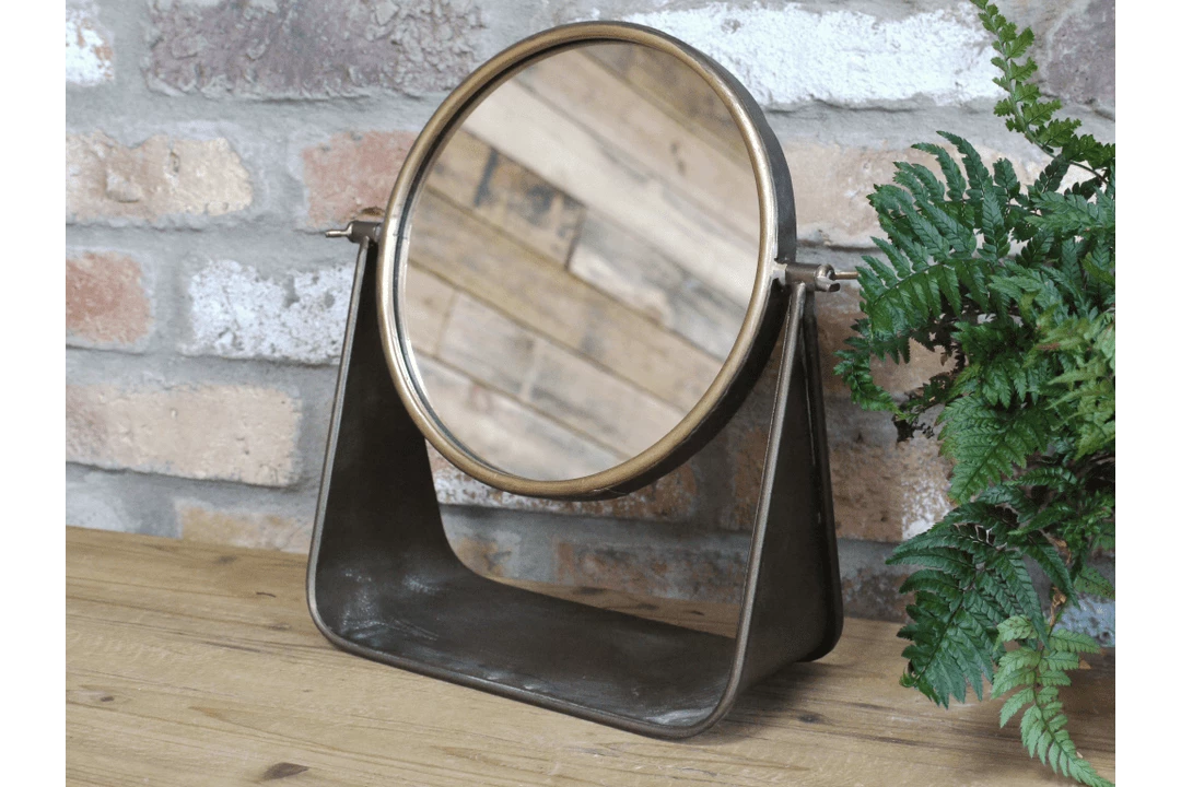 Giftworks Gold Cheval Swivel Table Mirror MIRRORS 5 Giftworks Gold Cheval Swivel Table Mirror MIRRORS