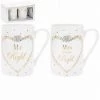 Lesser And Pavey GENERAL GIFTS Mr & Mrs Right Mad Dots Mug Set