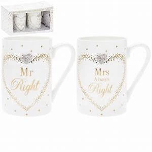 Lesser And Pavey GENERAL GIFTS Mr & Mrs Right Mad Dots Mug Set 3 Lesser And Pavey GENERAL GIFTS Mr & Mrs Right Mad Dots Mug Set