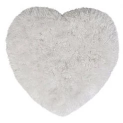 Giftworks Sumptuous Fluffy White Heart NOVELTY