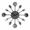Premier Housewares Grey Cutlery Wall Kitchen Clocks GENERAL GIFTS