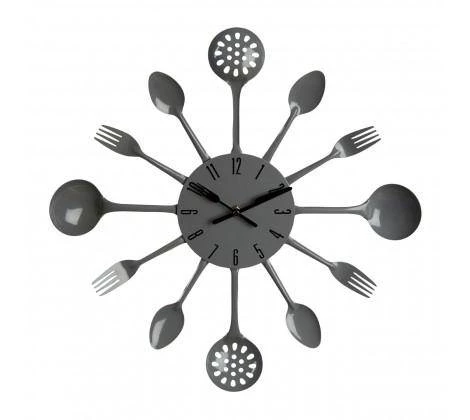 Premier Housewares Grey Cutlery Wall Kitchen Clocks GENERAL GIFTS 3 Premier Housewares Grey Cutlery Wall Kitchen Clocks GENERAL GIFTS