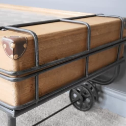 Dutch Brothers GENERAL GIFTS Industrial Furniture Rustic Vintage Trunk Style Coffee Table 16 Dutch Brothers GENERAL GIFTS Industrial Furniture Rustic Vintage Trunk Style Coffee Table