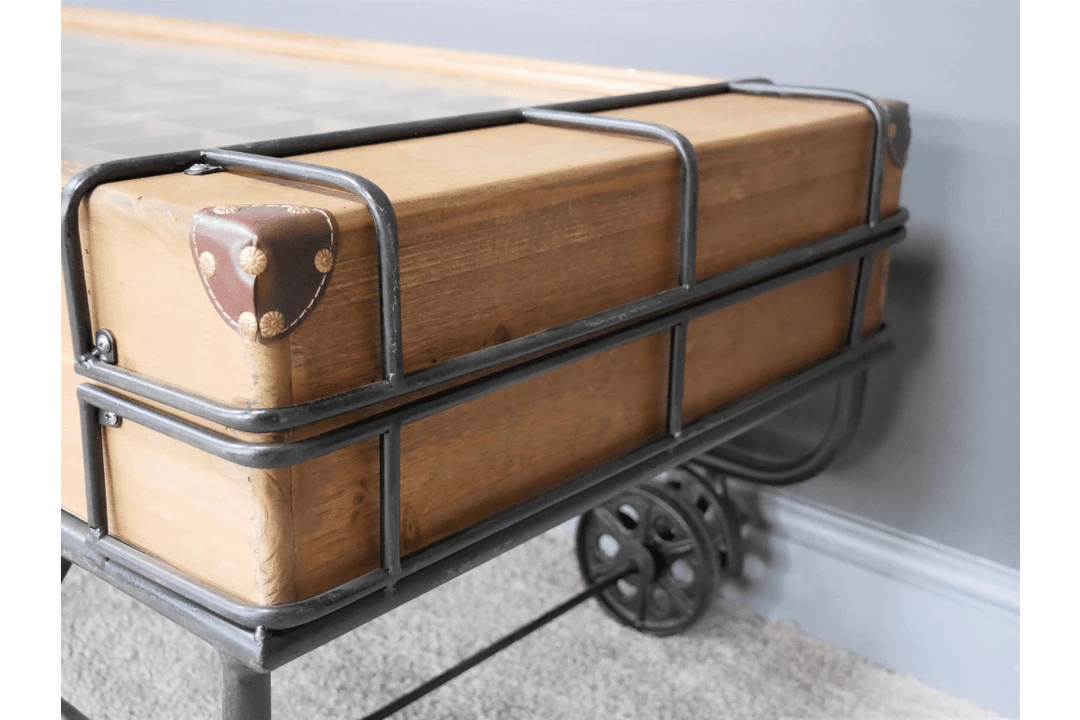 Dutch Brothers GENERAL GIFTS Industrial Furniture Rustic Vintage Trunk Style Coffee Table 8 Dutch Brothers GENERAL GIFTS Industrial Furniture Rustic Vintage Trunk Style Coffee Table