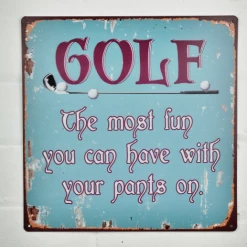 Dutch Brothers Fun Golf Sign Pants On