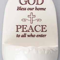Giftworks GENERAL GIFTS PORCELAIN HOLY WATER FONT