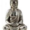 Giftworks Silver Buddha Statue Om Meditation Pose GENERAL GIFTS