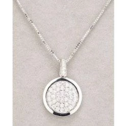 Giftworks Newgrange Living – Rose Gold Or Silver Round Diamante Pendant GENERAL GIFTS