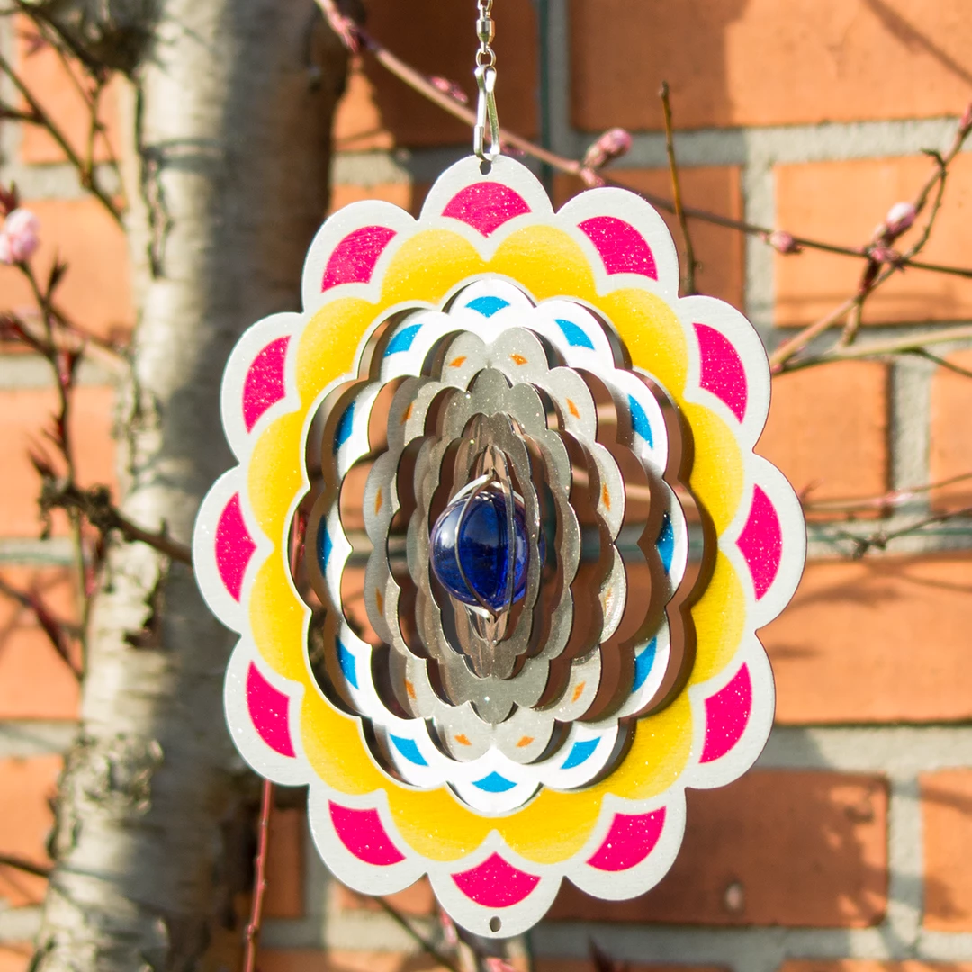 Colours In Motion Garden FLOWER ROSE 200 Wind Twister 4 Colours In Motion Garden FLOWER ROSE 200 Wind Twister