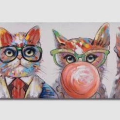 Giftworks Colorful Cat Canvas Prints