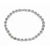Indulgence Jewellery Rhodium Circular Crystal Clasp Bracelet (IBRA1210)