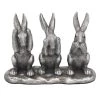 Lesser And Pavey GENERAL GIFTS See No Evil Hear No Evil Silver 3 Wise Hares Ornament
