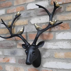 Dutch Brothers GENERAL GIFTS Stag Head With Gold Birds 13 Dutch Brothers GENERAL GIFTS Stag Head With Gold Birds