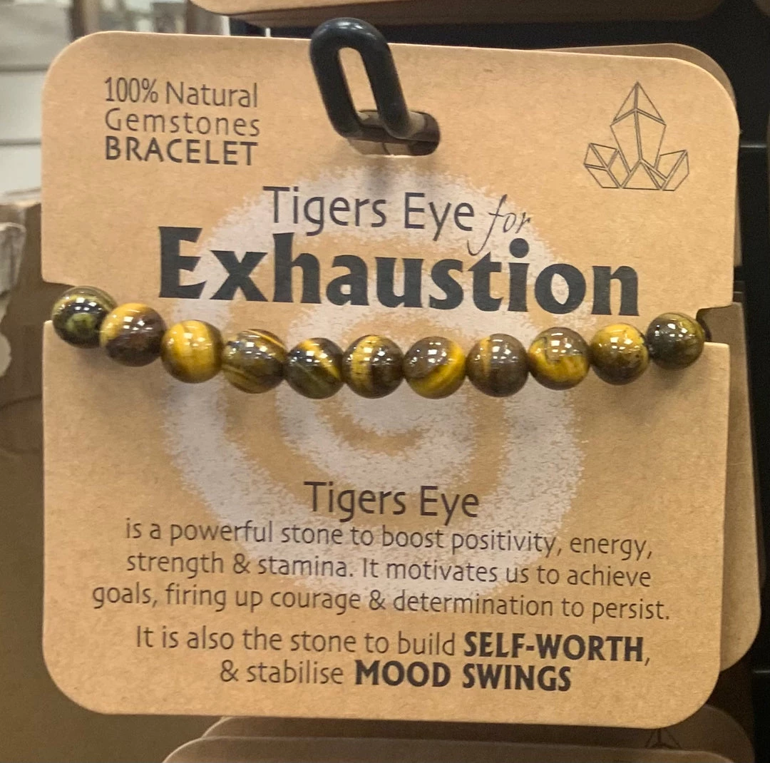 Royal County GENERAL GIFTS TIGERS EYE FOR EXHAUSTION GEMSTONE BRACELET 3 Royal County GENERAL GIFTS TIGERS EYE FOR EXHAUSTION GEMSTONE BRACELET
