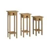 Giftworks Corona Plant Stands (Set Of 3) In Distressed Waxed Pine