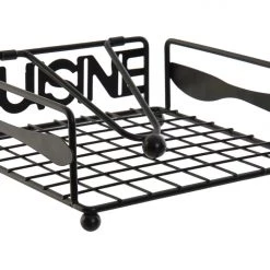 ITEM GENERAL GIFTS NAPKIN HOLDER CHROMED METAL 18X18X7 CUISINE MATTE