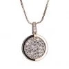 Kirkwood Group ROSE GOLD DIAMANTE ROUND PENDANT