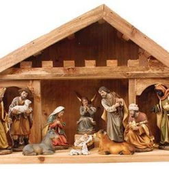 Giftworks RELIGIOUS SENTIMENTS Nativity Set With Wood Stable