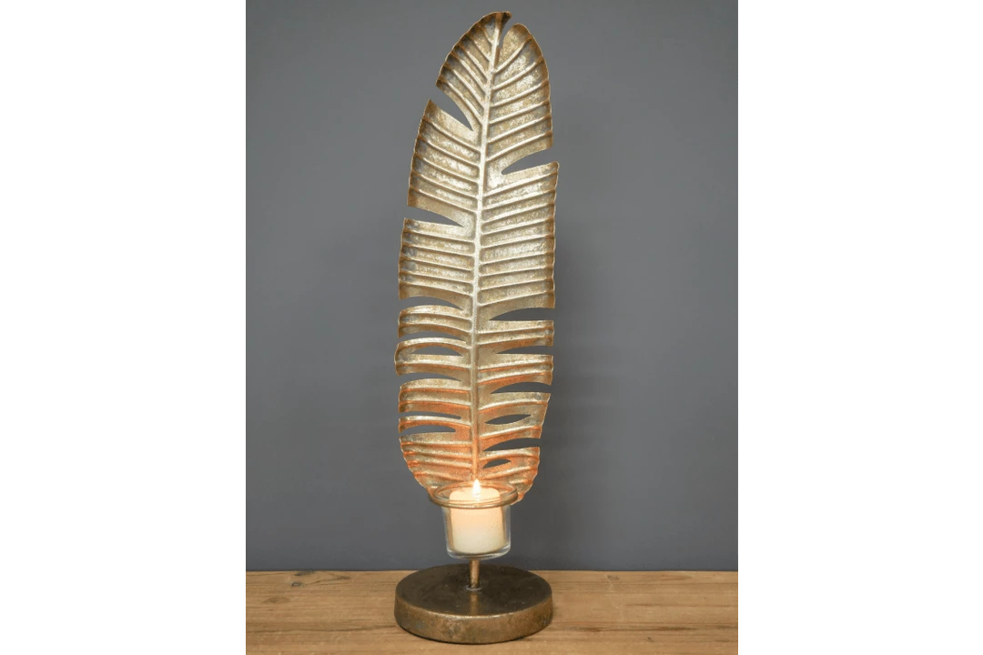 Dutch Brothers Leaf Tea Light Holders-Gold GENERAL GIFTS 7 Dutch Brothers Leaf Tea Light Holders-Gold GENERAL GIFTS