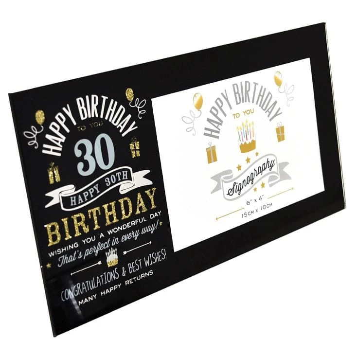 Giftworks GENERAL GIFTS 6" X 4" - SIGNOGRAPHY BIRTHDAY GLASS FRAME 10 Giftworks GENERAL GIFTS 6" X 4" - SIGNOGRAPHY BIRTHDAY GLASS FRAME