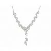 Indulgence Jewellery Rhodium Y Shape Crystal Necklace 4108