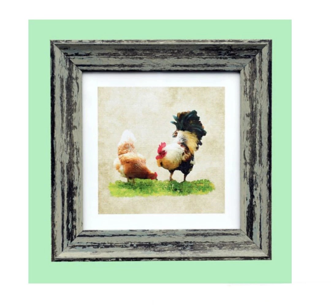 Giftworks GENERAL GIFTS Irish Handmade Gifts - Chicken 9x9 Framed Print 3 Giftworks GENERAL GIFTS Irish Handmade Gifts - Chicken 9x9 Framed Print