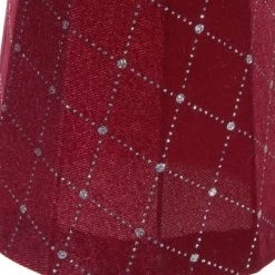 Itemint CHRISTMAS SHOP CHRISTMAS CONE SET 3 FLANNEL 10X1X60 SPARKLY BORDEAUX