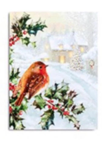 Giftworks Snowy Robin Scenes 40x30cm 4 Giftworks Snowy Robin Scenes 40x30cm