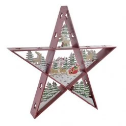 Itemint Christmas Led Decoration Red Star 50x7,5x47Cm