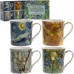 Giftworks Van Gogh Mugs Set Of 4 GIFTS FOR HIM