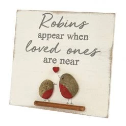 Richard Lang ROBIN GIFTS PEBBLE PLAQUE (