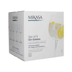 KitchenCraft Mikasa Julie Set Of 4 Gin Glasses Set