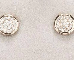 Giftworks GIFTS FOR HER SILVER DIAMANTE ROUND EARRINGS