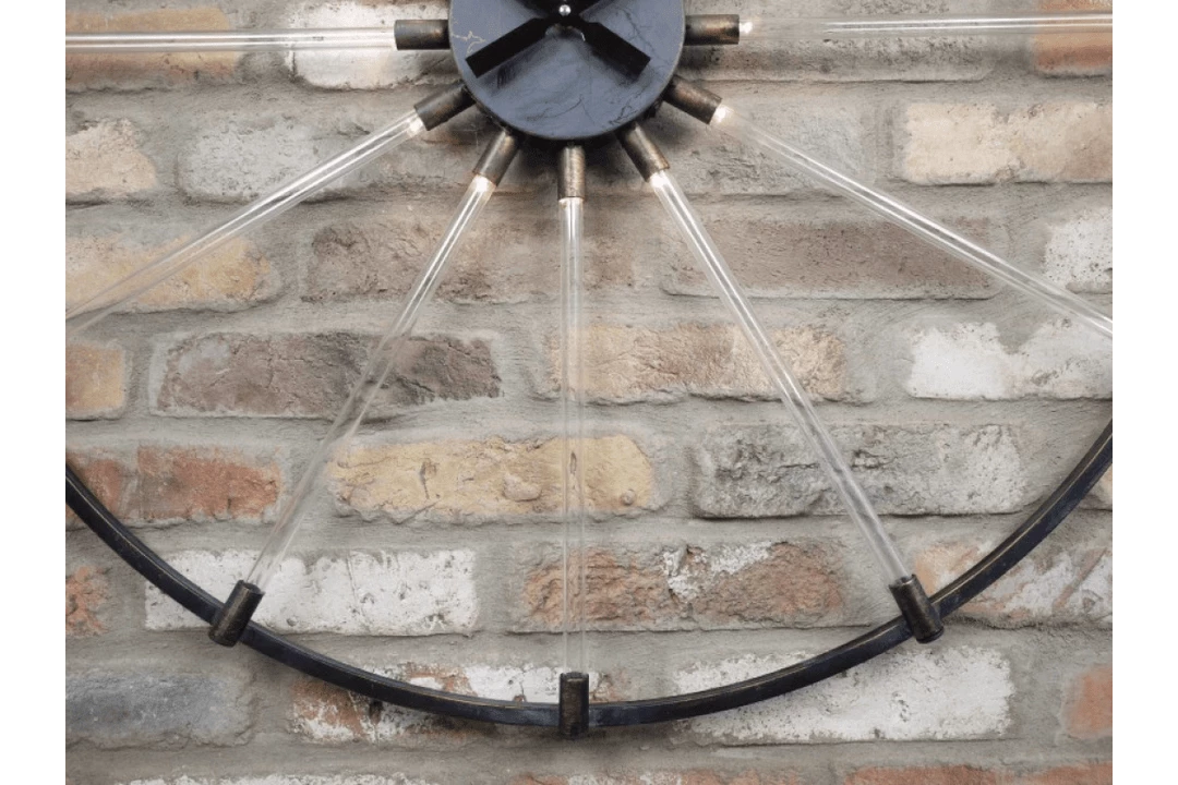 Giftworks Metal Industrial Skeleton LED Wall Clock HOME DÉCOR 6 Giftworks Metal Industrial Skeleton LED Wall Clock HOME DÉCOR