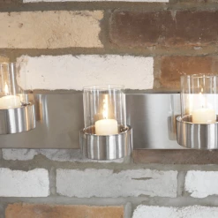 Giftworks SILVER WALL CANDLE HOLDER