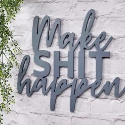 Richard Lang Make **** Happen Plaque