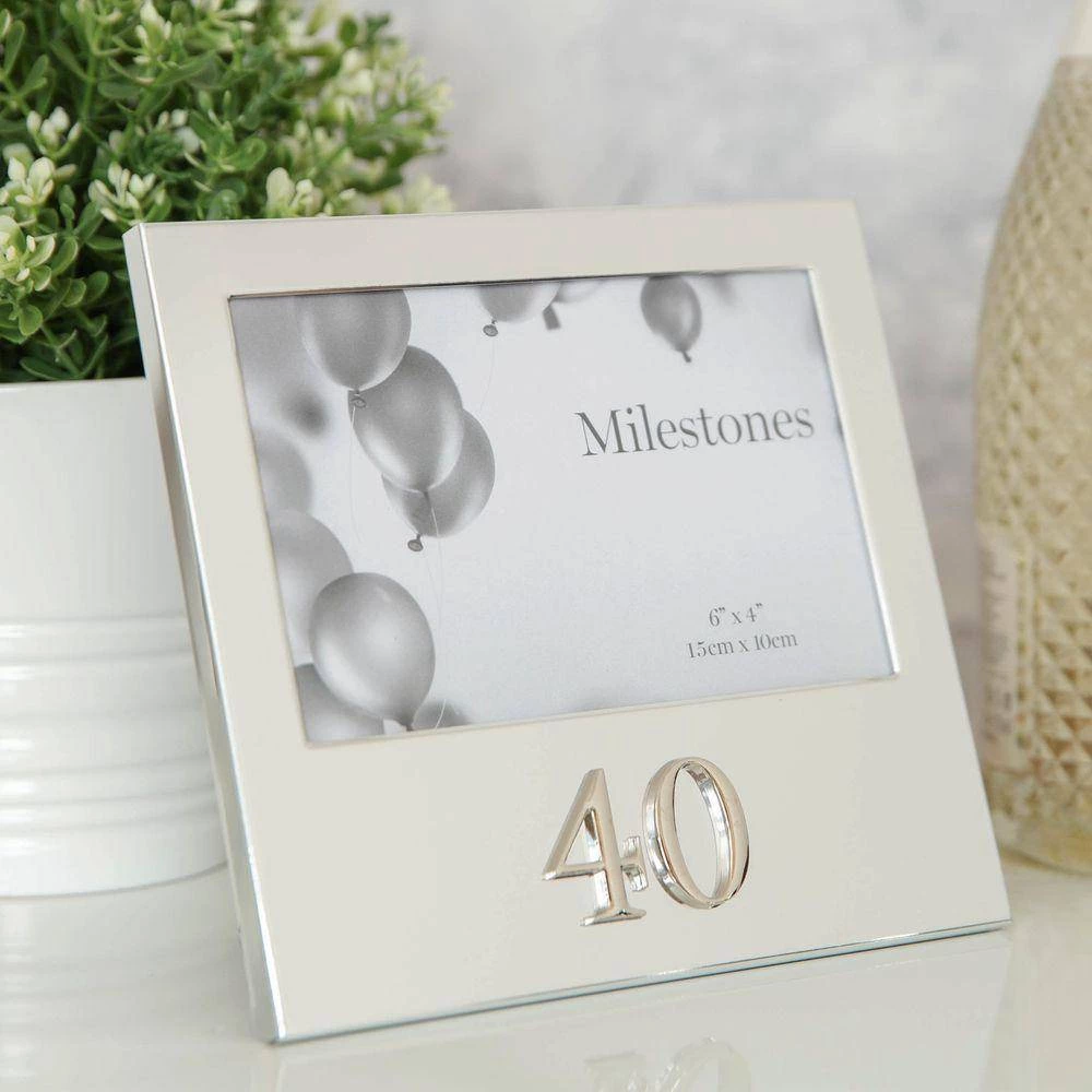 Giftworks 6" X 4" - Milestone Birthday Frame With 3D Number FRAMES 6 Giftworks 6" X 4" - Milestone Birthday Frame With 3D Number FRAMES