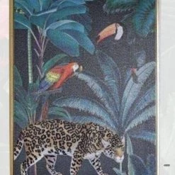 Giftworks Leopards Birds Gold Framed Canvas Prints GENERAL GIFTS