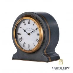 Tara Living South Row Mantle Clock Black/gold 28cm