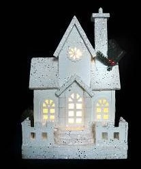 Giftworks LED WHITE WOODEN HOUSE